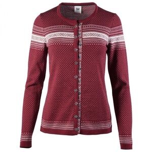 Dale of Norway Hedda Fair Isle Cardigan Sweater Long Sleeve Merino Wool Medium